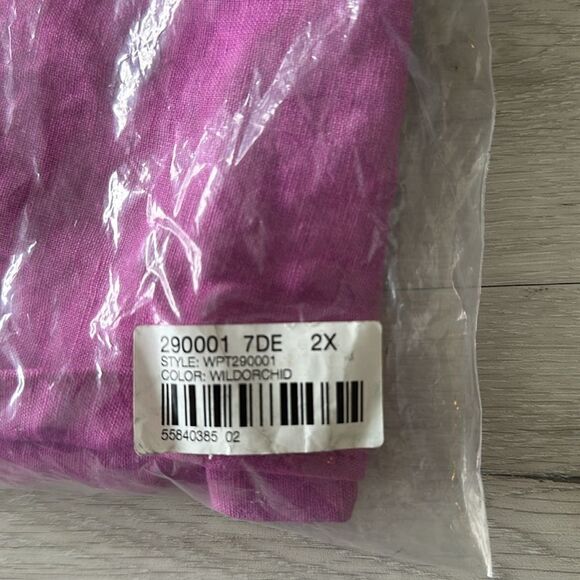 J. Jill Easy Linen Wide-Leg Crops Wild Orchid XL NWT IN PACKAGE - Picture 7 of 9